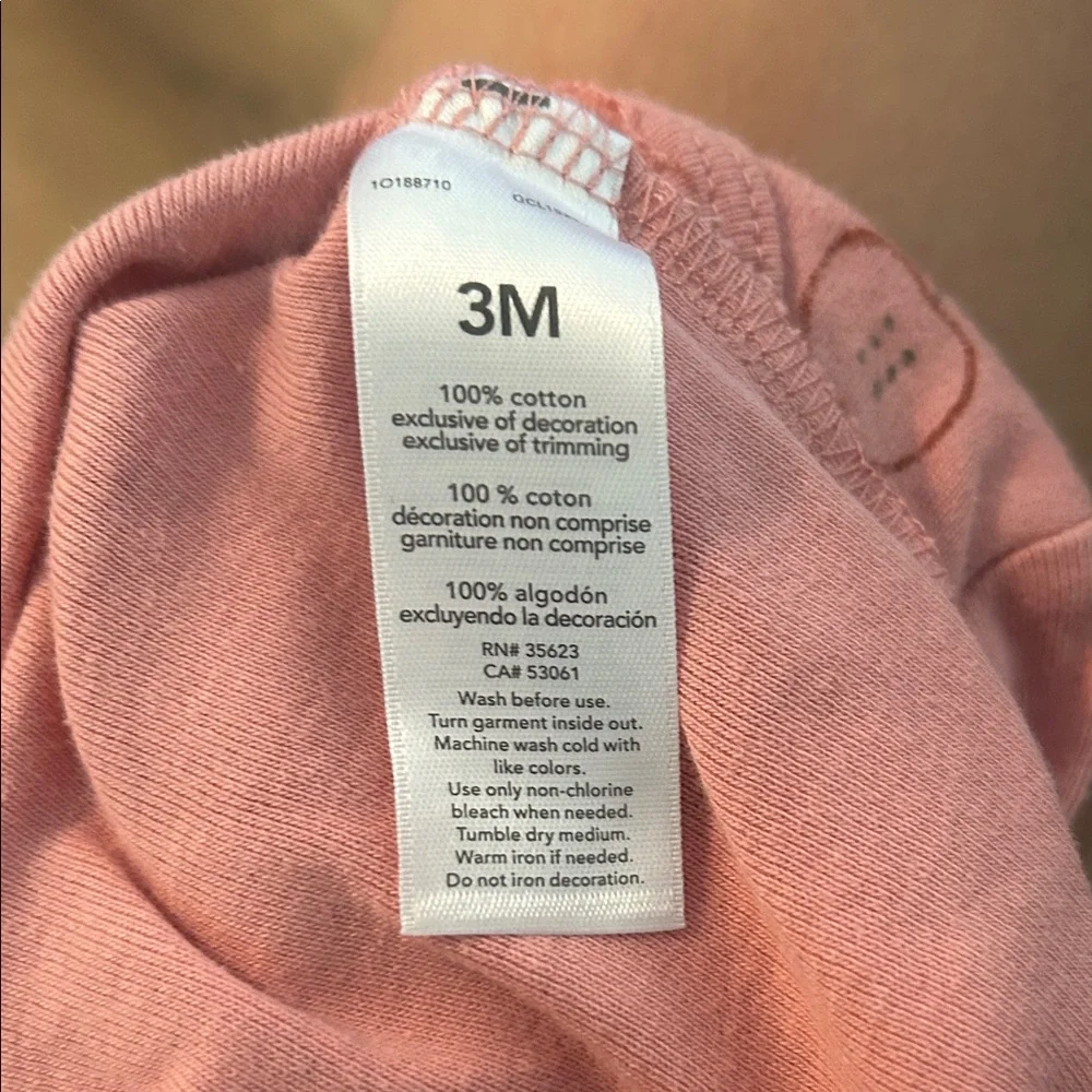 Carter's Pink Bodysuit with Apple Design